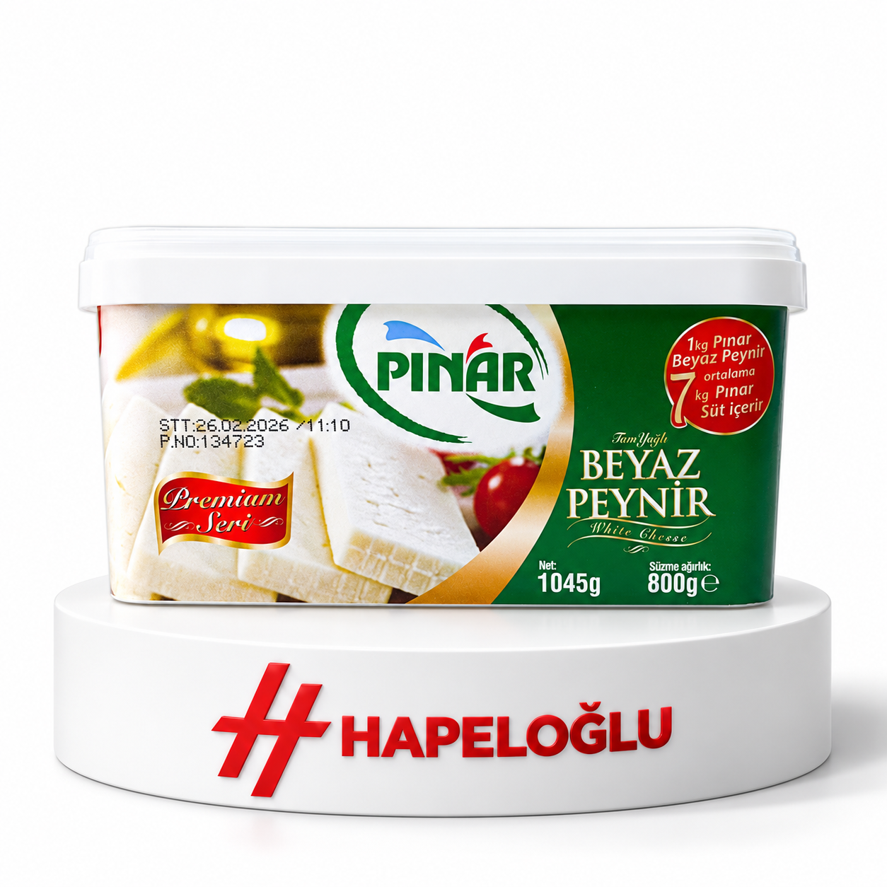 İnek PeyniriPınar Beyaz Peynir Salamura 800 Gr