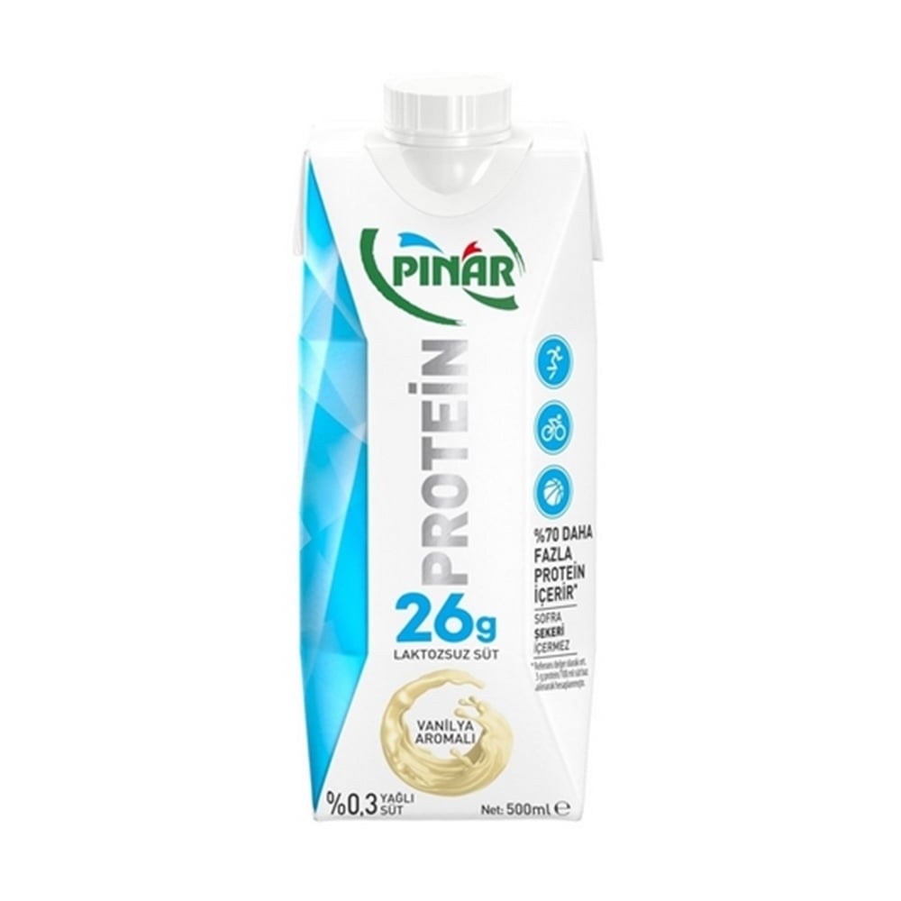 Pınar Protein Süt Vanilya Aromalı 500 Ml