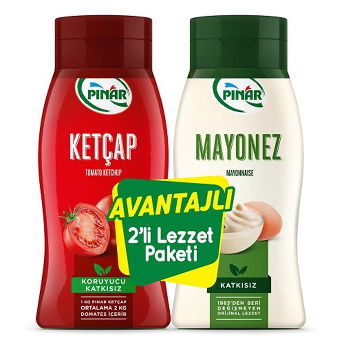 KetçapPınar2li Lezzet Paketi 420g Ketçap + 350g Mayonez