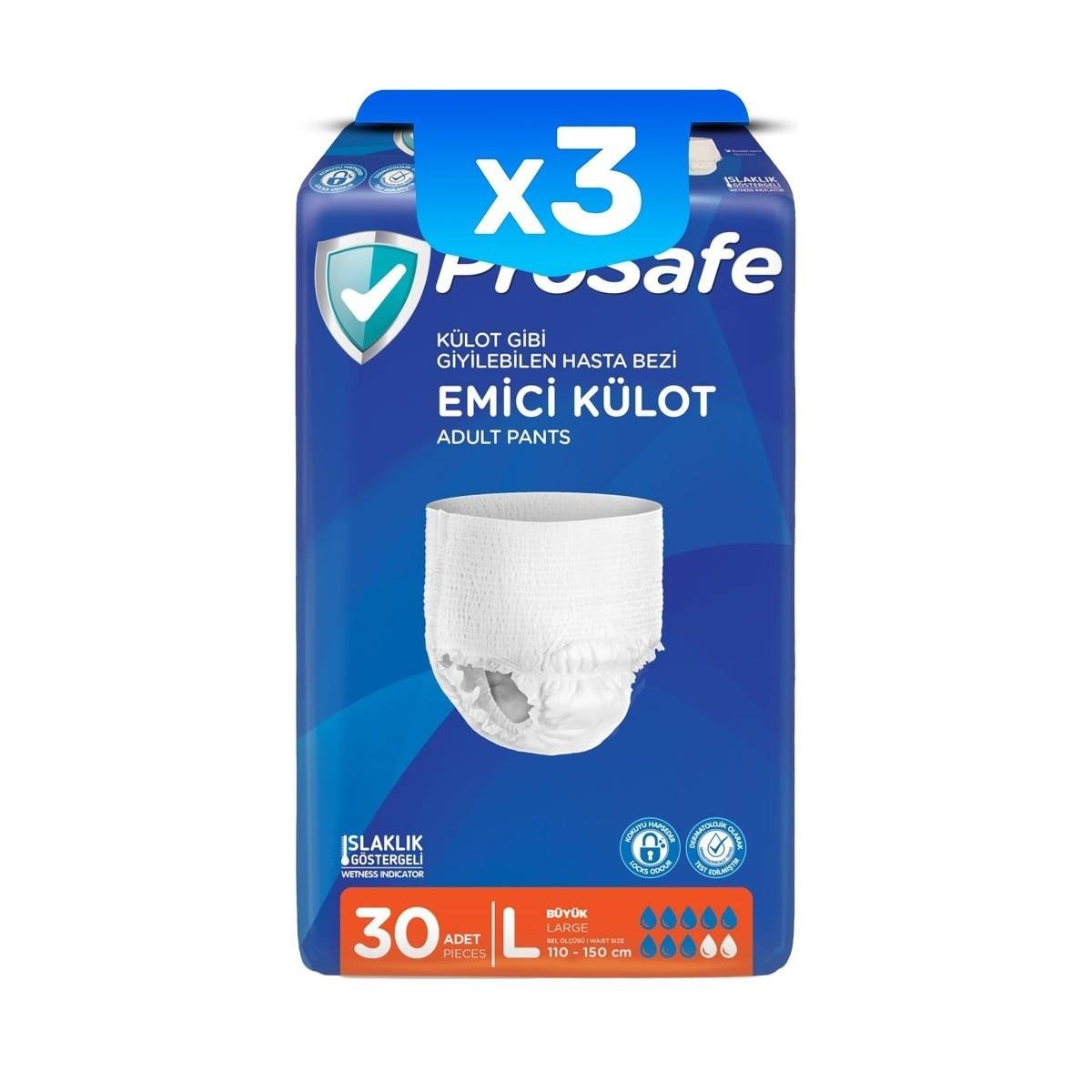 Hasta Bakım ÜrünleriProsafe Emici Külot Hasta Bezi Large 30 lu