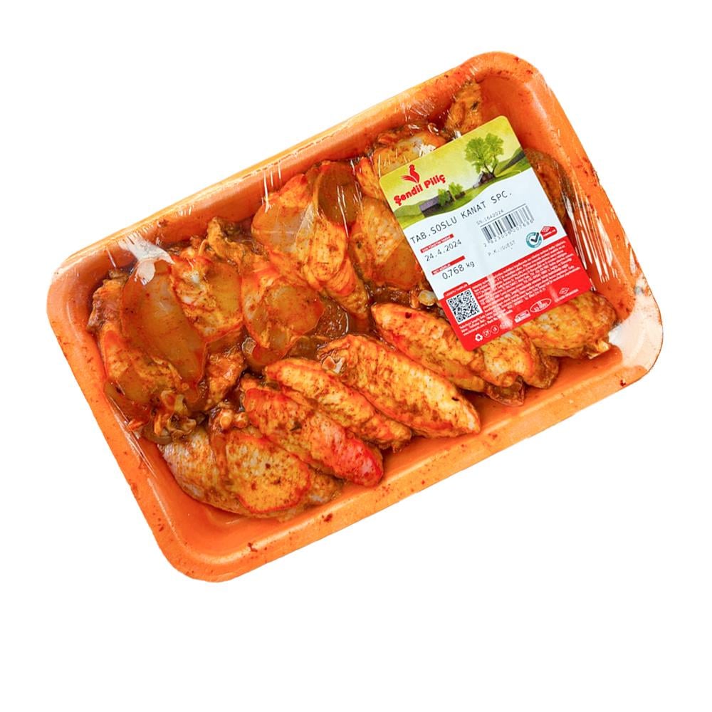 Beyaz EtŞendil Piliç Tabaklı Soslu Kanat
