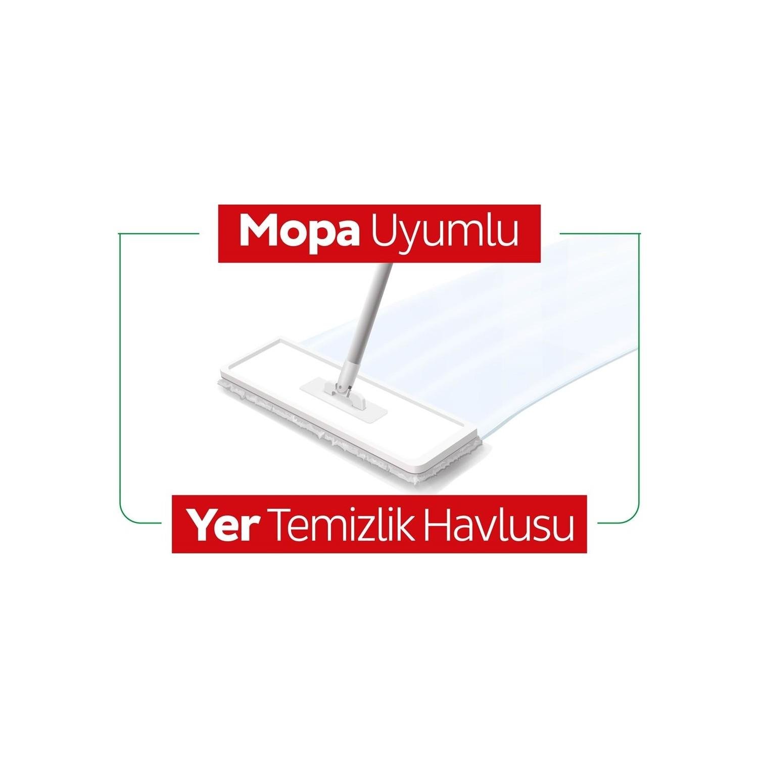 Temizlik BeziSleepy Easy Clean Beyaz Sabun Katkılı Mopa Uyumlu Yer Temizlik Havlusu 50 Yaprak