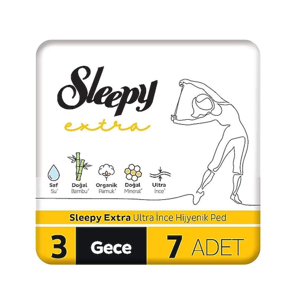 Sleepy Extra Ultra İnce Hijyenik Ped 3 Gece 7 Adet