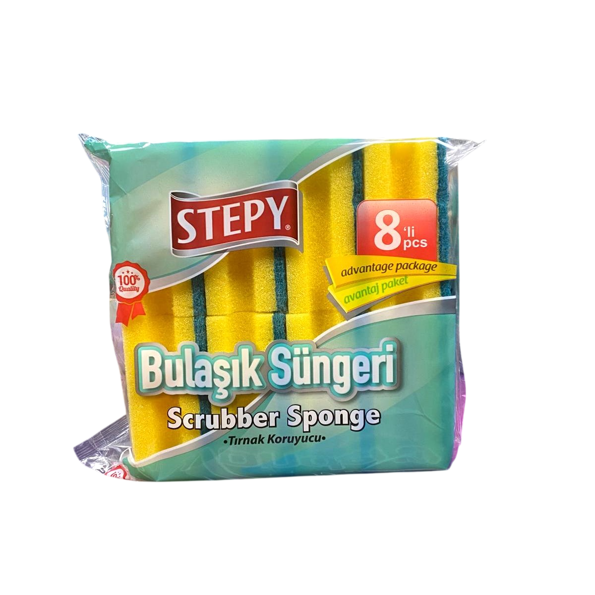 Bulaşık SüngeriStepy Bulaşık Süngeri 8 li Oluklu