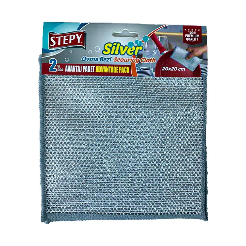 Bulaşık TeliStepy Ovma Bezi Avantaj Pk Silver 2 li 20*20 cm