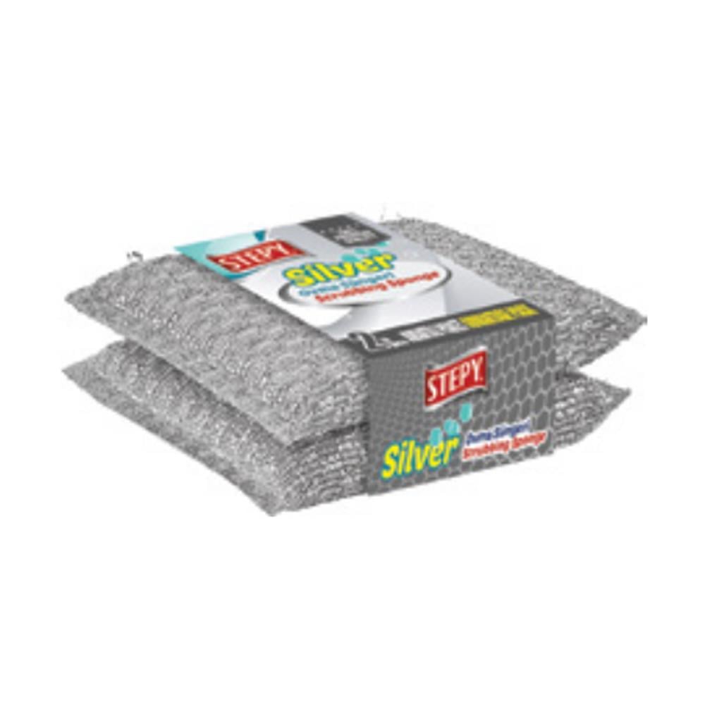 Bulaşık TeliStepy Ovma Süngeri Silver Avantaj Paket 2 li