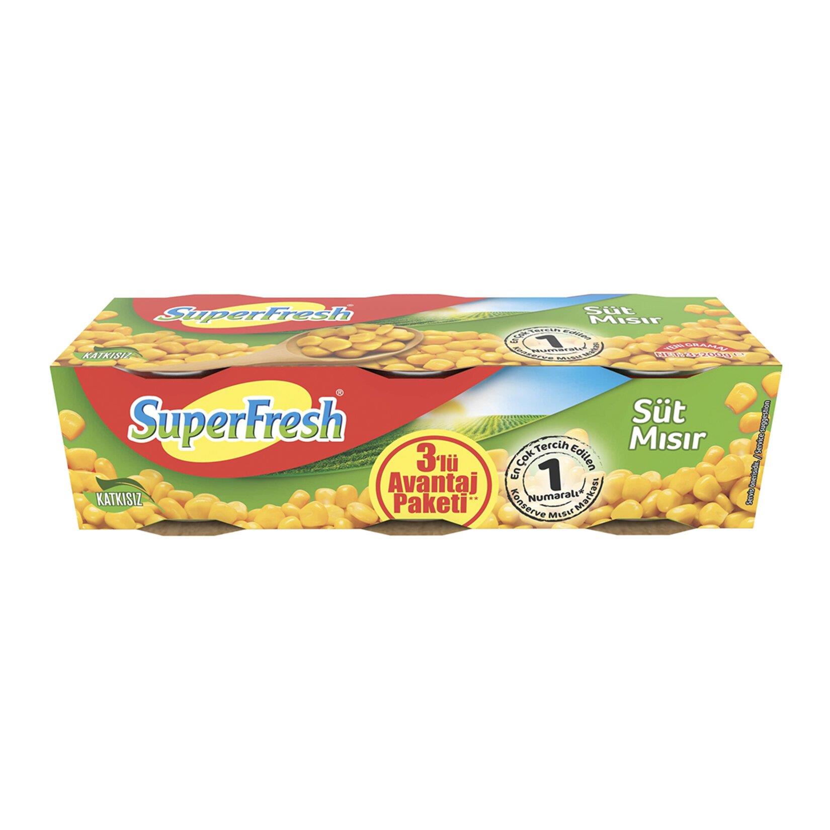 Süperfresh Mısır 3 X 200 Gr