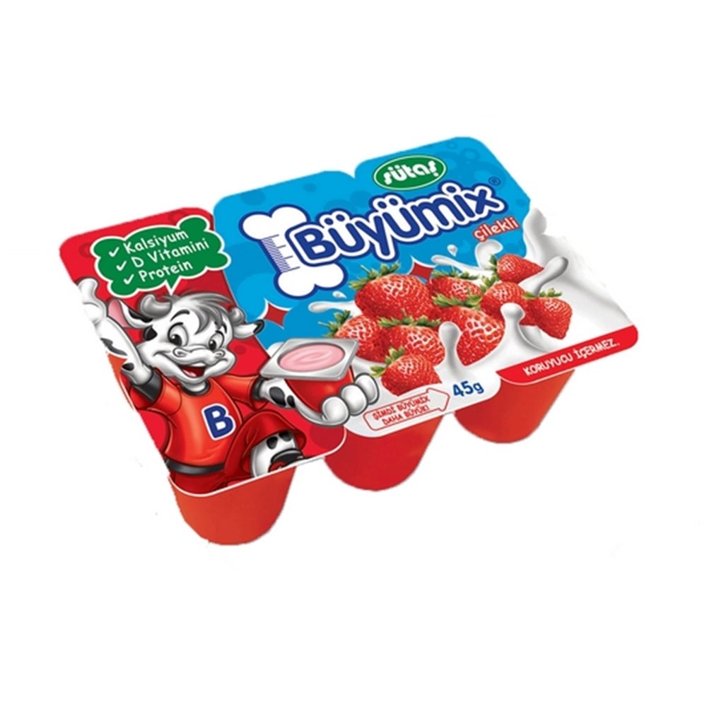 Sütaş Büyümix 6x45 Gr. Çilekli