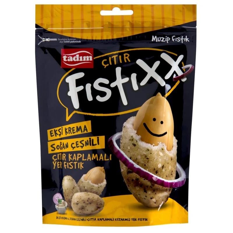 FıstıkTadım Ekşi Krema Soğan Çeşnili Çıtır Kaplamalı Yer Fıstık 60 gr