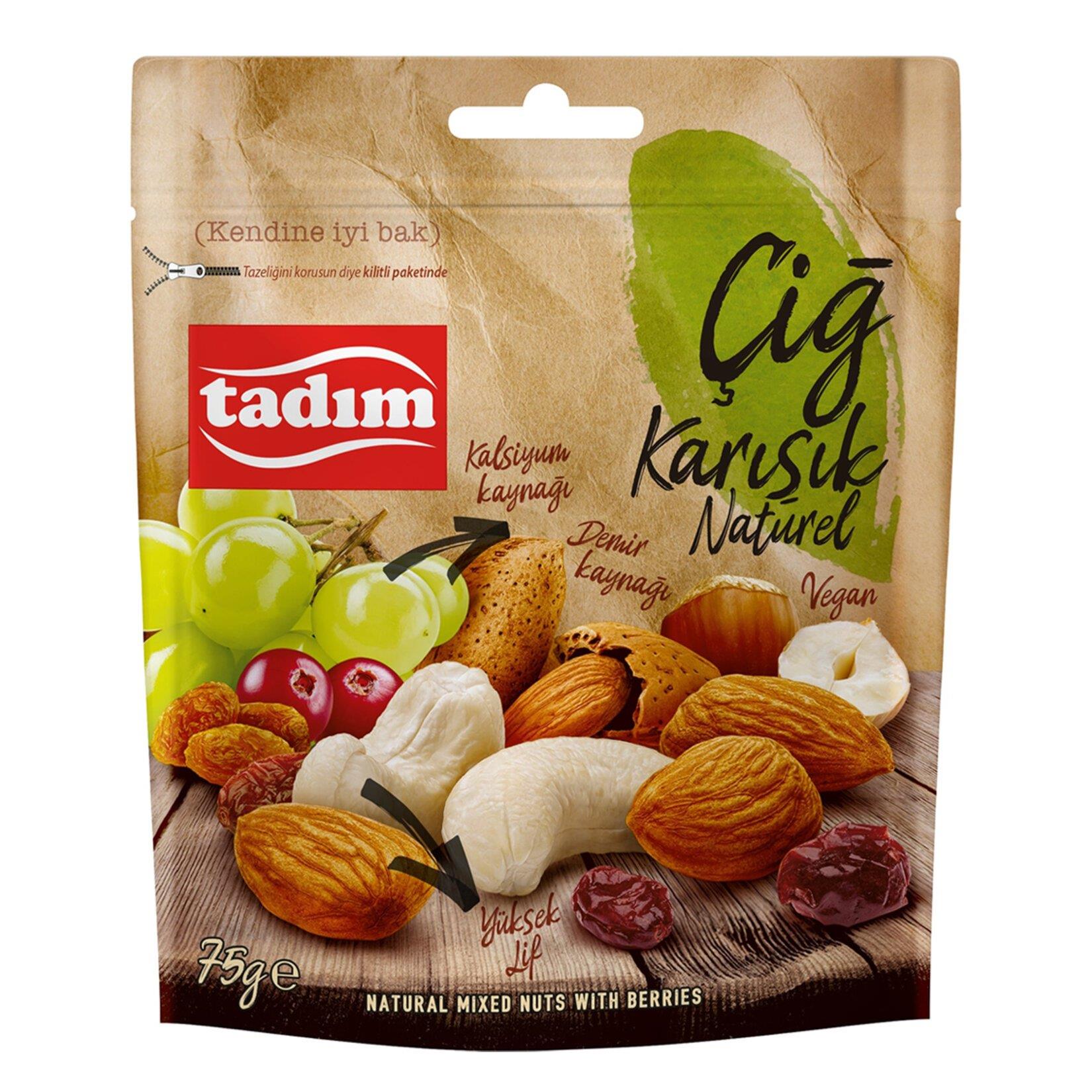 Karışık KuruyemişTadım Naturel Midi 75 Gr