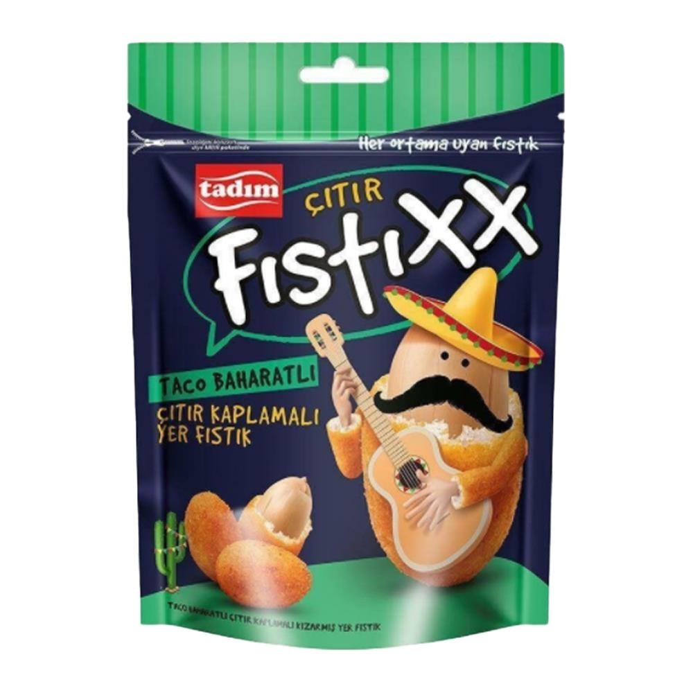 FıstıkTadım Taco Baharatlı Çıtır Kaplamalı Yer Fıstık 60 gr