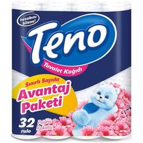 Tuvalet KağıdıTeno Tuvalet Kağıdı Çift Katlı Pudra Kokulu 32 li