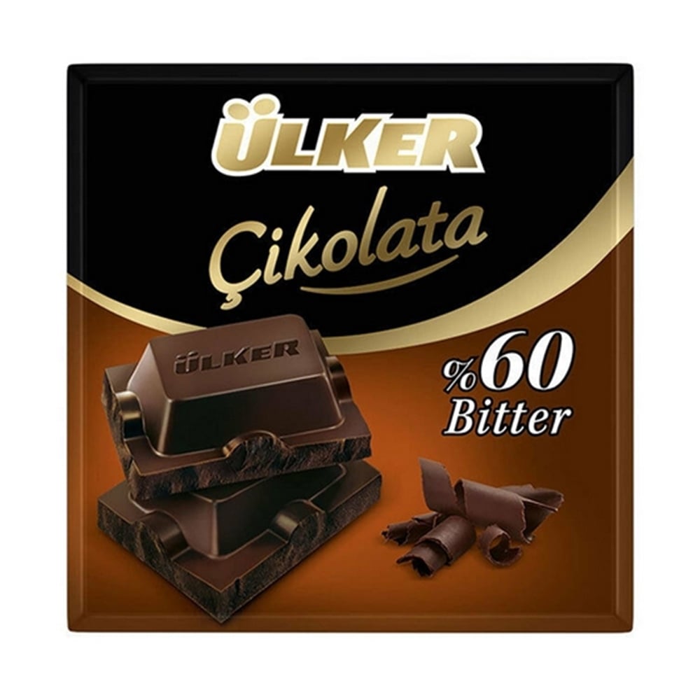Ülker Bitter Çikolata 60 gr Kare %60 Bitter