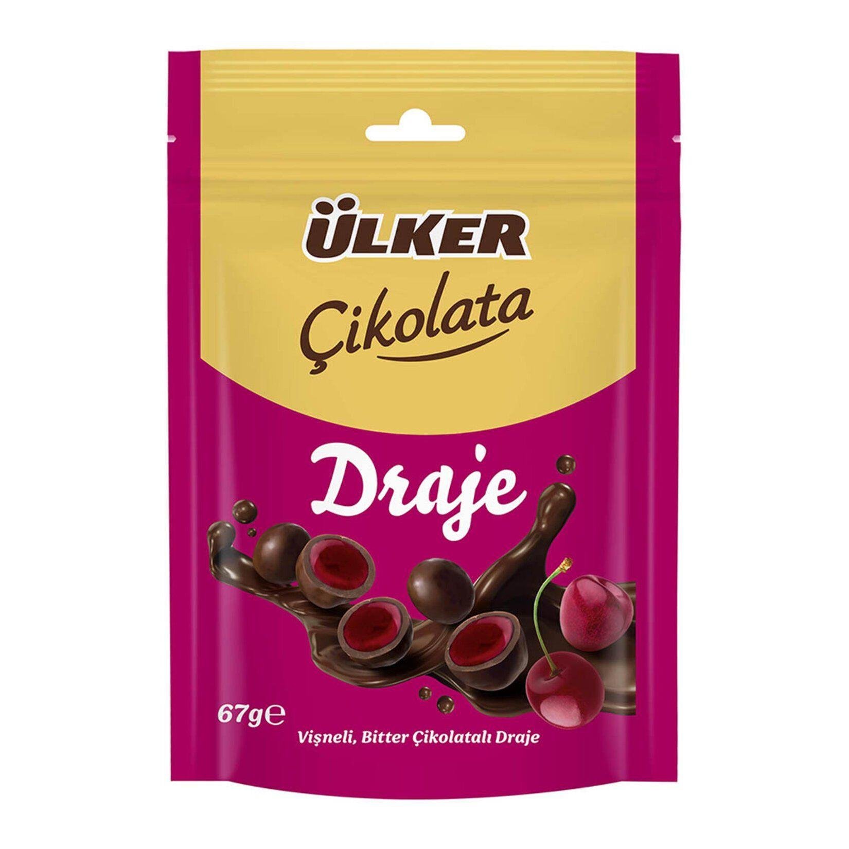 ÇikolataÜlker Çikolata Draje Vişneli Bitter Çikolatalı 100 Gr
