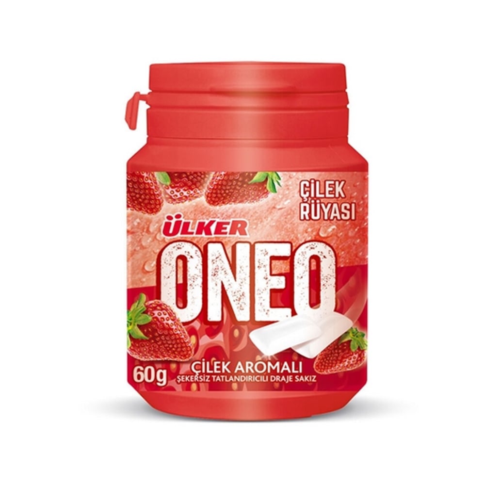 Ülker Oneo Çilek Aromalı Draje Sakız 60Gr
