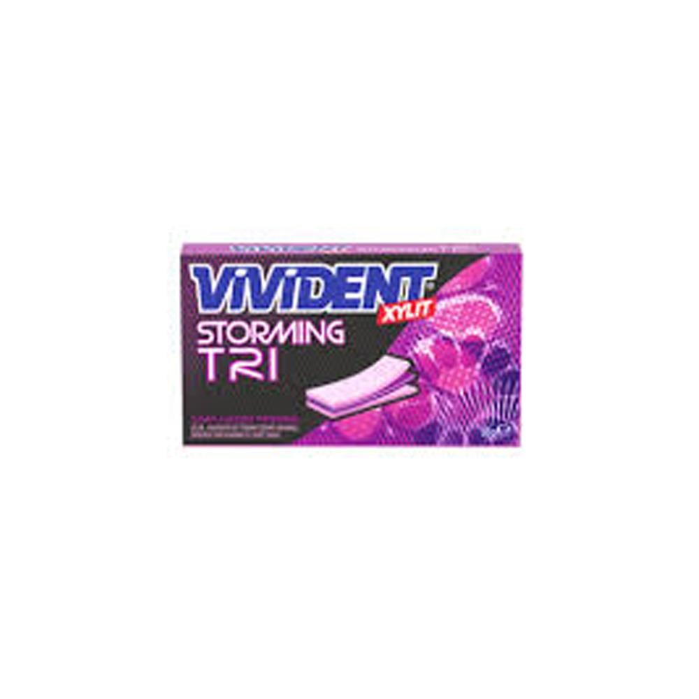 SakızVivident Storming Trı Çilek Ahududu ve Frenk Üzümü Aromalı Sakız 33 Gr