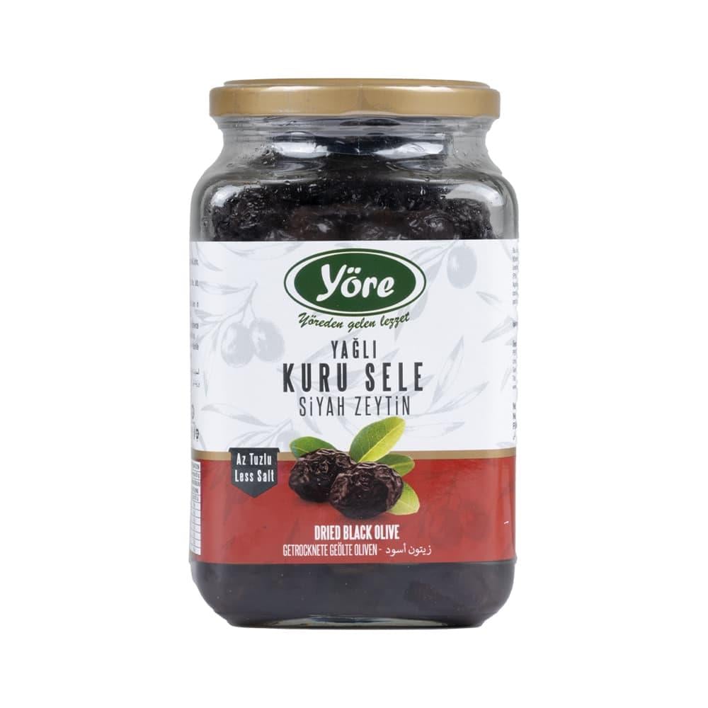 Siyah ZeytinYöre Yağlı Kuru Sele Doğal Salamura Siyah Zeytin 550 g