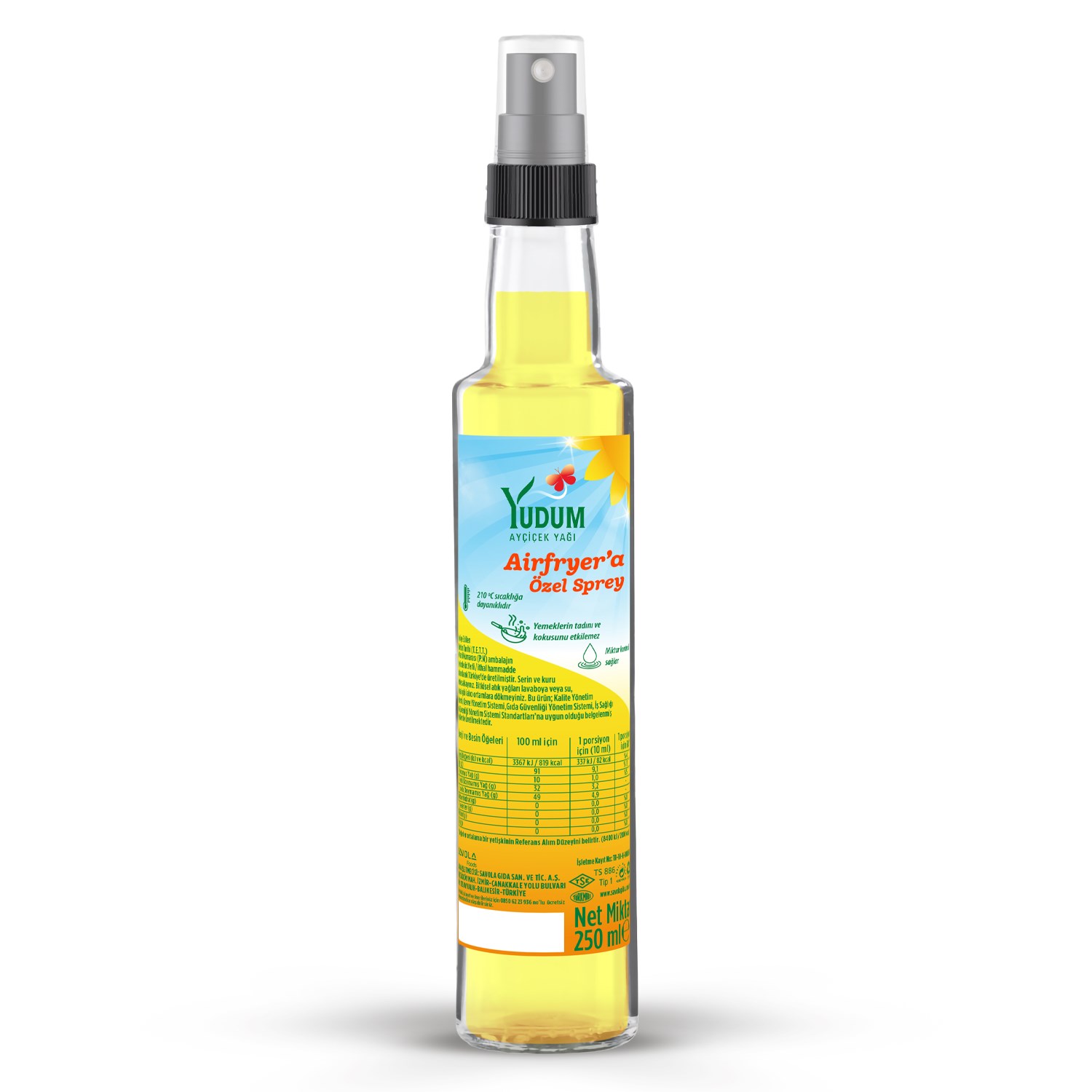 Ayçiçek YağıYudum Ayçiçek Yağı Sprey 250 ml