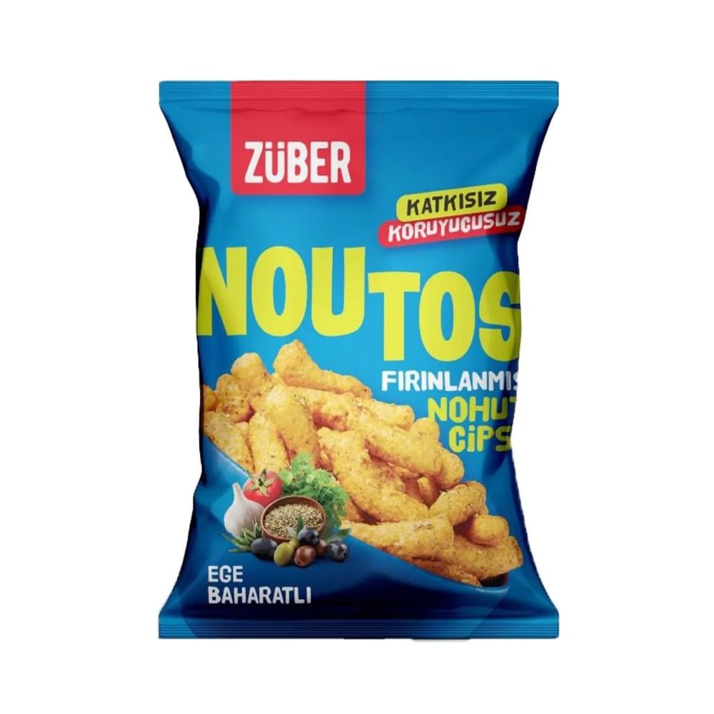 ZÜBER Noutos Ege Baharatlı Fırınlanmış Nohut Cipsi 55g