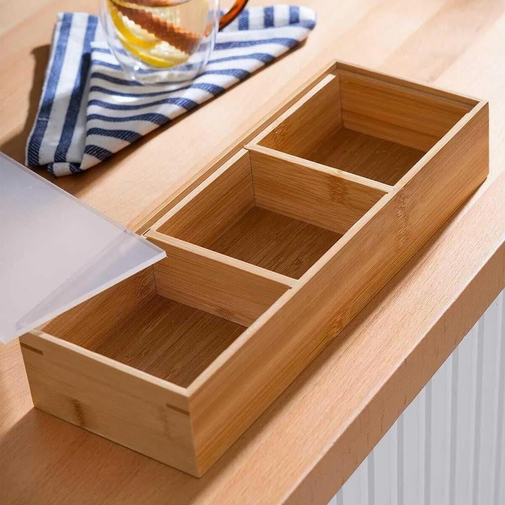 ACAR 257 Bambu Kapaklı 3 Lü Çerezlik