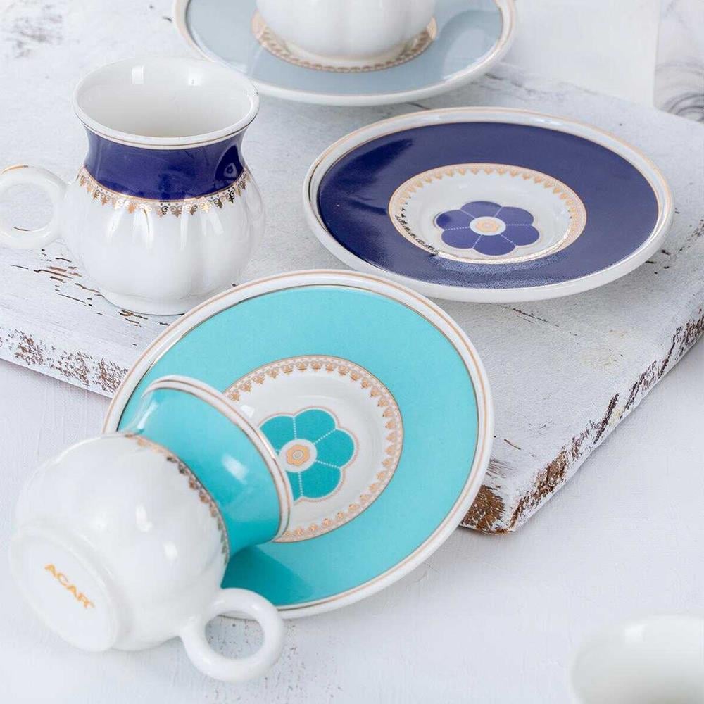 Acar Carina Pors 6lı Kahve Fincan Takımı RY-05120