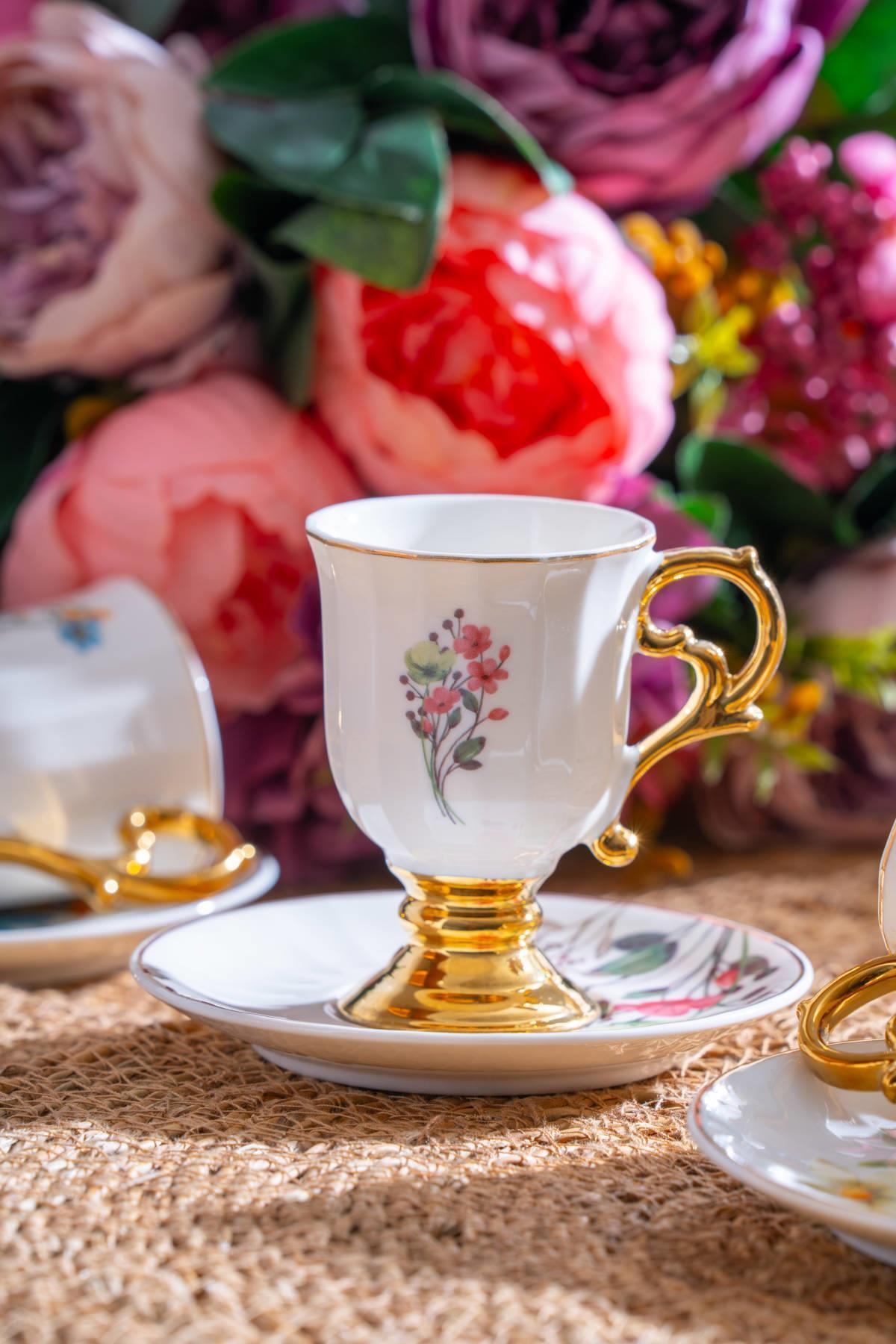 Acar Lansy 6 Kişilik Kahve Fincanı Takımı - 90 ml