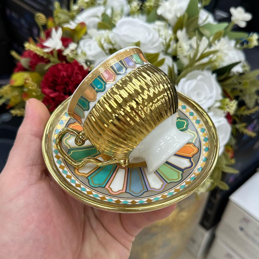 Acar Pompei Lüx Porselen 6 Lı Fİncan Takımı