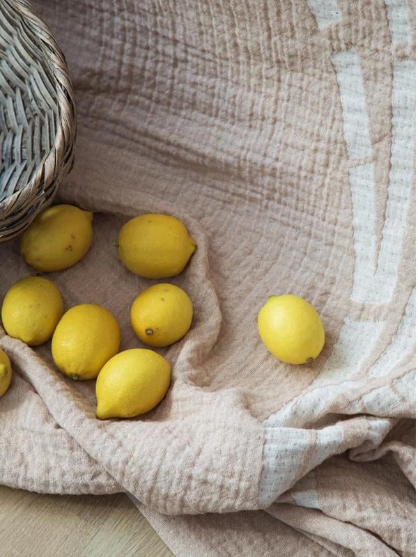 Apricitas Çift Kişilik Muslın Yatak Örtüsü Nevresim Set June Bej