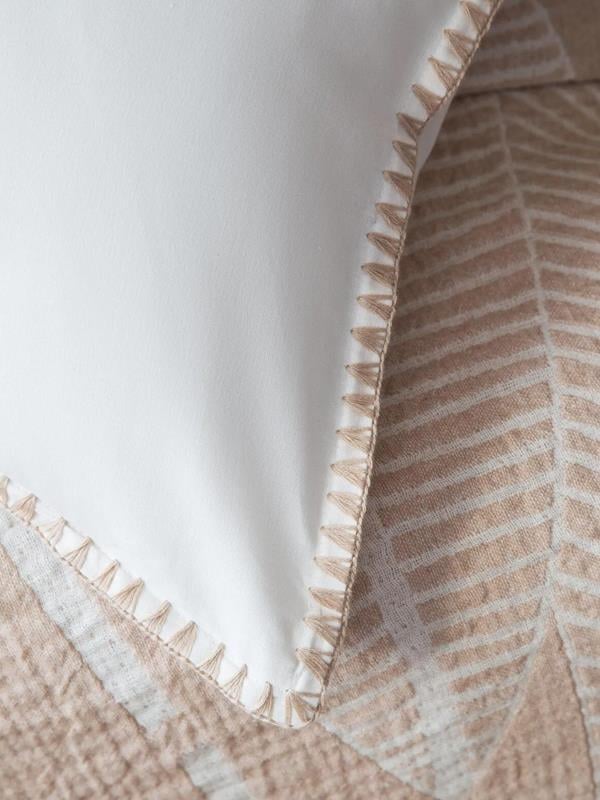 Apricitas Çift Kişilik Muslın Yatak Örtüsü Nevresim Set June Bej