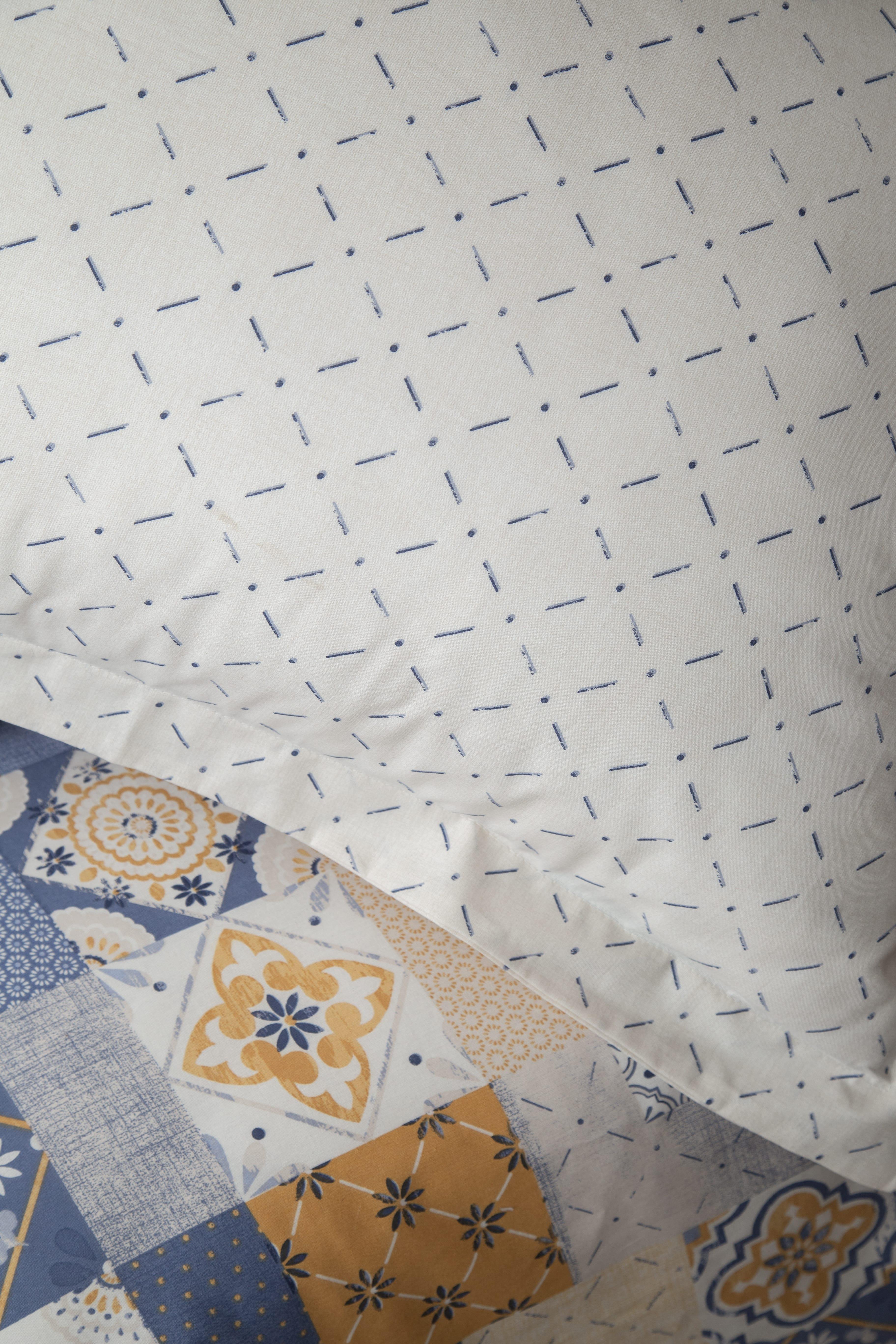 Apricitas Nevresim Takımı Senses Maude Indigo Çift Kişilik %100 Pamuk