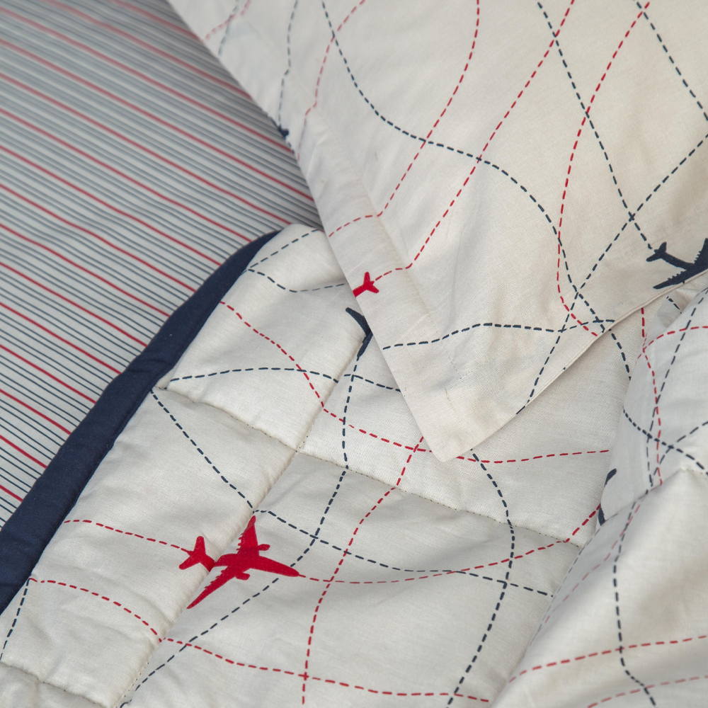 Apricitas Plane Yatak Örtülü  Çarşaf  Set Tek Kişilik