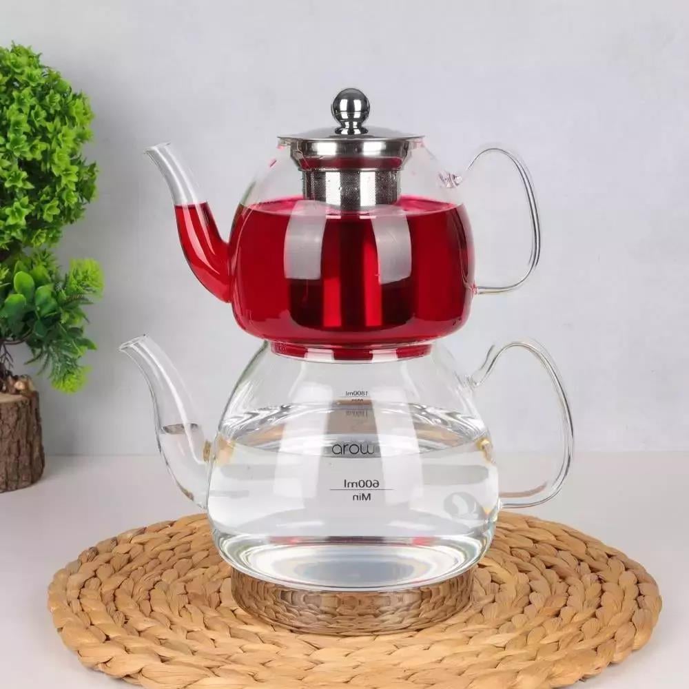 Arow Linda Cam Çaydanlık Takımı TR-4322