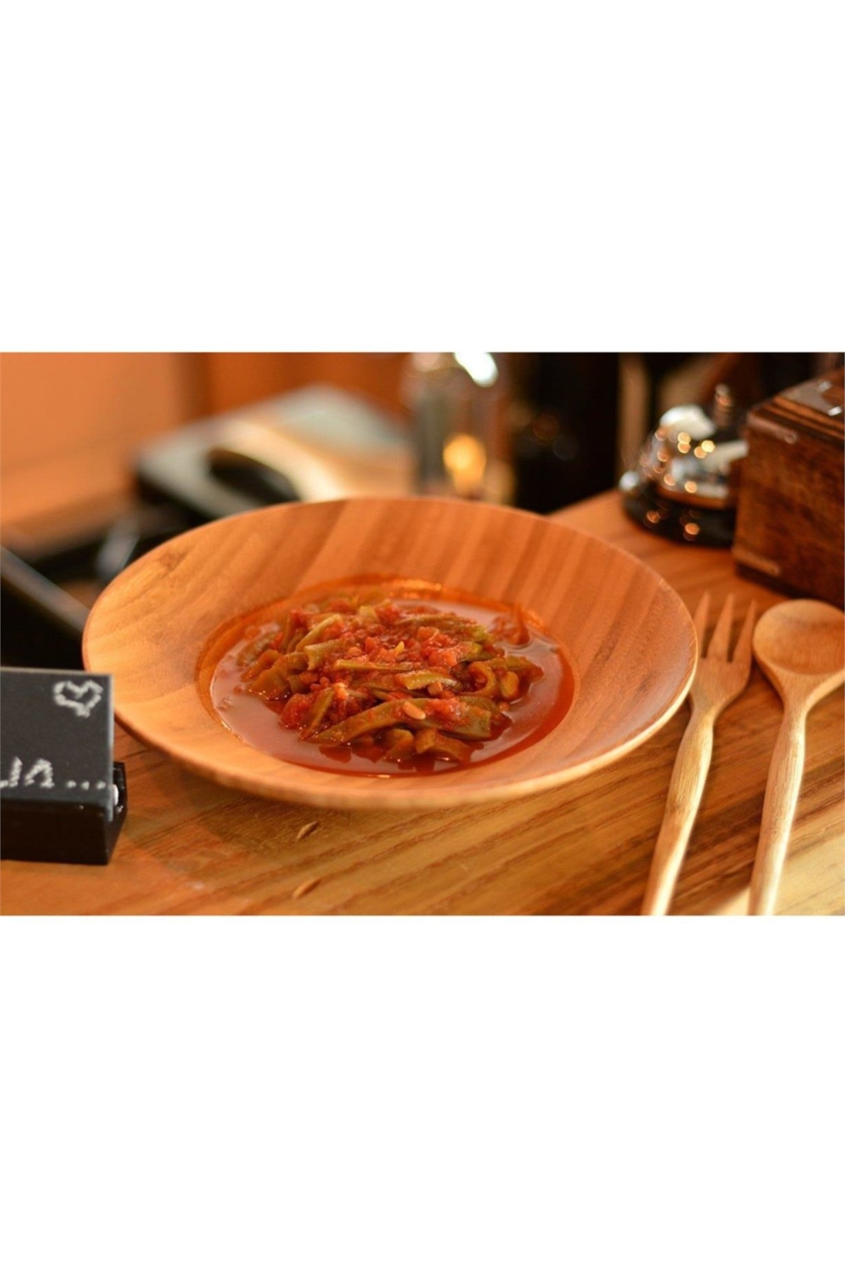 Bambum Huum Yuvarlak 6 Lı Bambu Yemek Tabagı