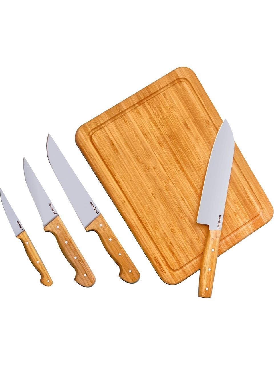 Bambum Symbol 5 Parça Kesme Tahtalı Bıçak Seti B4401