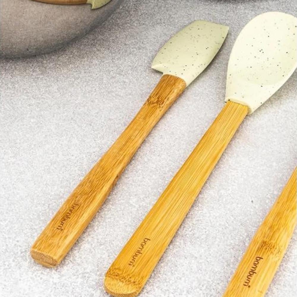 Bambum Zolly 3’lü Spatula Seti Büyük Beyaz B5854