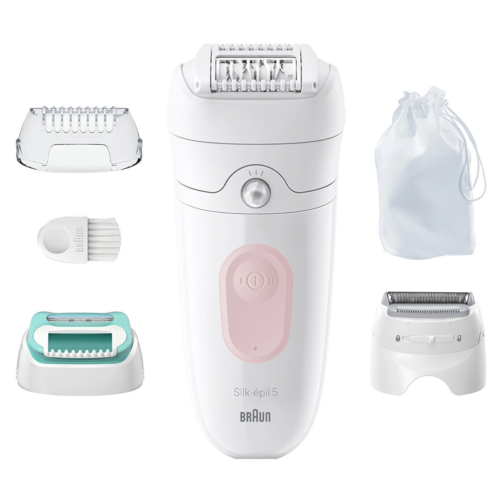 Braun SE 5050 Silk Epil 5 Islak ve Kuru Kalıcı Pürüzsüz Cilt Epilasyon Cihazı Flamingo Pembe