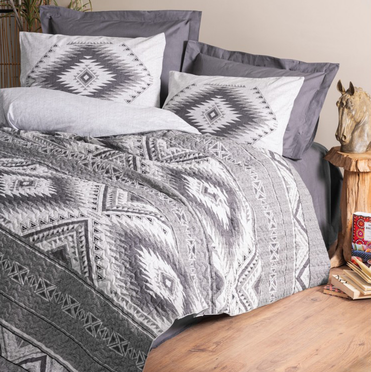 Cotton Box Çift Kişilik Complete Set Ethnic Delos Antrasit