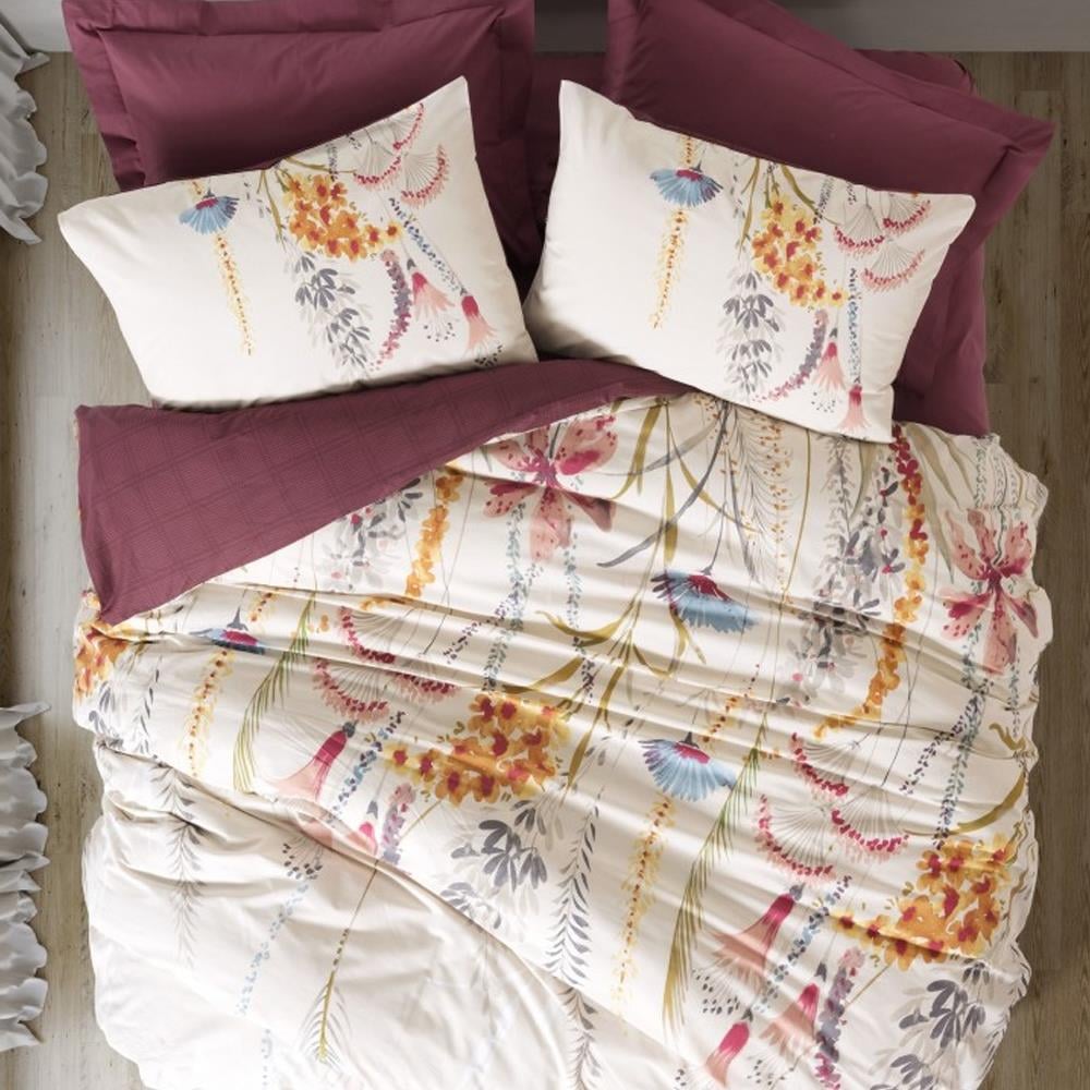 Cotton Box Çift Kişilik Complete Set Flos Bordo