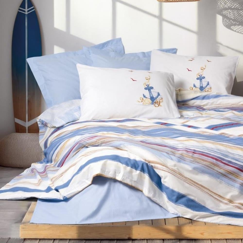 Cotton Box Maritime Tek Kişilik Complete Set Moreno Mavi