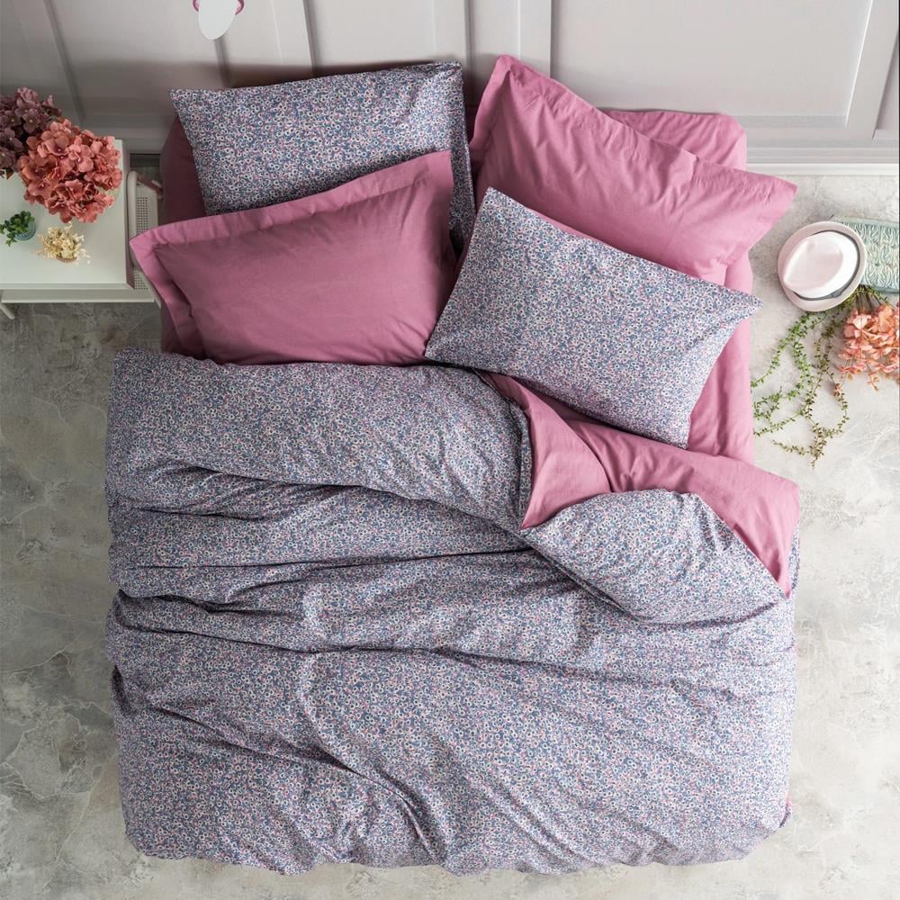 Cotton Box Petite Tek Kişilik Lastikli Çarşaflı Nevresim Takımı Penny Gül Kurusu