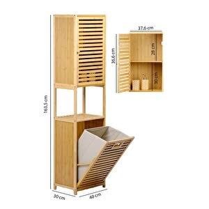 Dıgıthome Banyo düzenleyici Kirli sepeti Bambu Db-0010