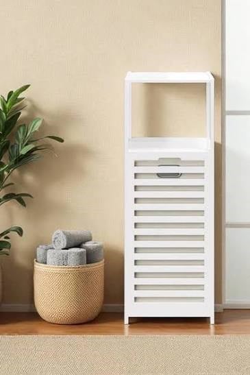 Dıgıthome Kirli Sepeti Banyo Düzenleyici 2 Raflı Bambu db-0020