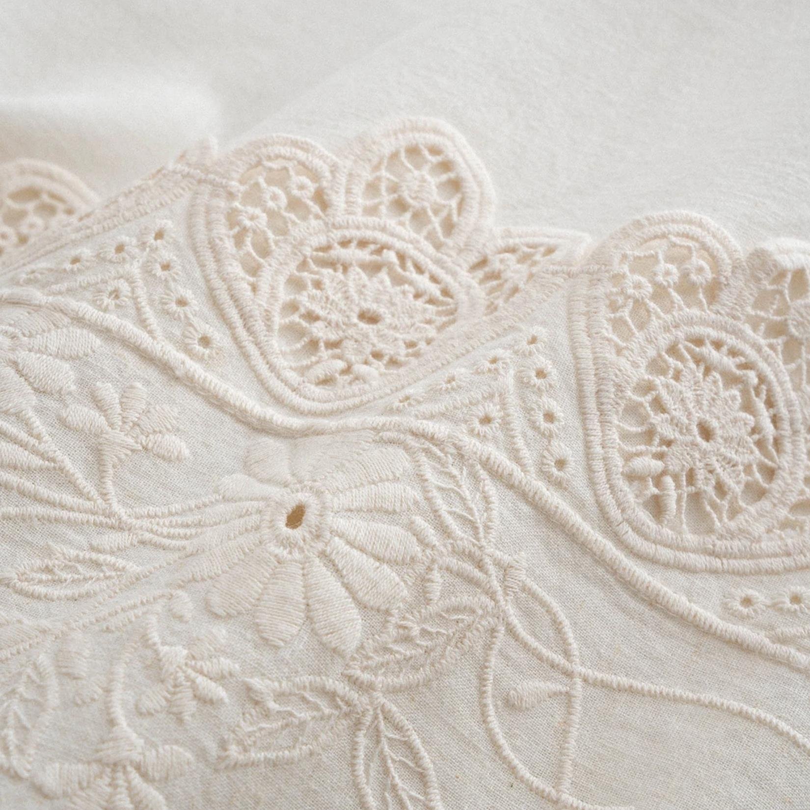 Ecocotton Amanda Çift Kişilik Nevresim Takımı Organik Pamuk Keten Krem