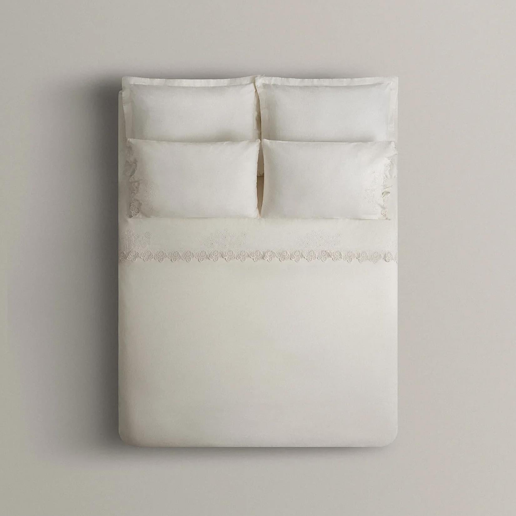 Ecocotton Amanda Çift Kişilik Nevresim Takımı Organik Pamuk Keten Krem