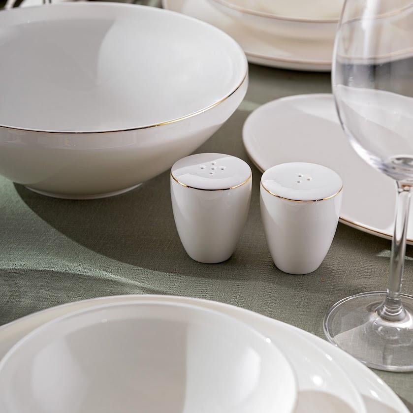 Emsan Alya Beyaz Gold 53 Parça 6 Kişilik Yemek Takımı