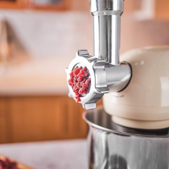 Emsan Bella Gusto Maxi Krem Kıyma Çekme /Sucuk-Sosis/İçli Köfte Aparatlı/Smooth Hazneli Hamur Yoğurma Makinesi 1300W 5L