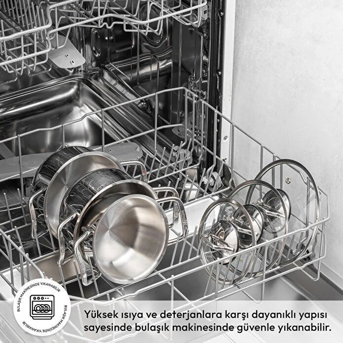 Emsan Demre 6 Parça Midi Çelik Tencere Seti