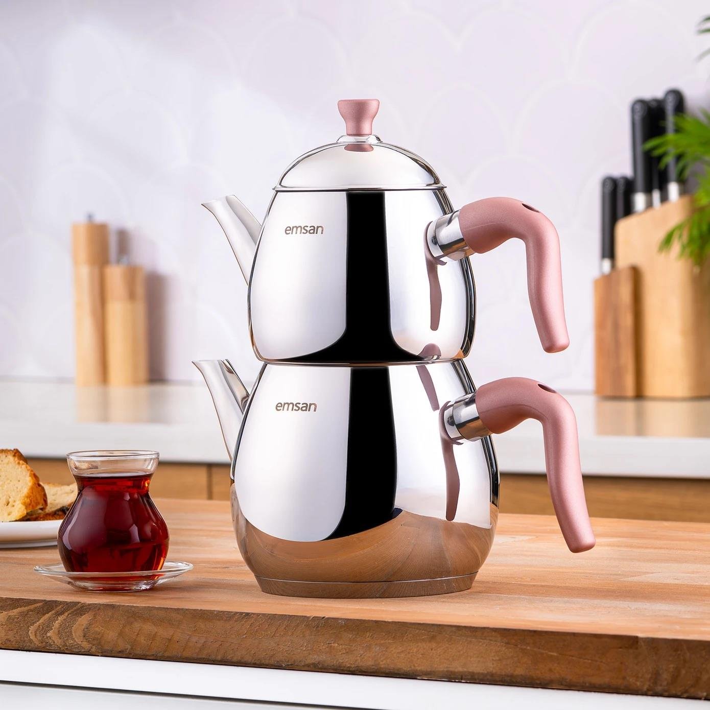 Emsan Duru Maxi Çaydanlık Takımı Pembe 1.25 - 2.5 Lt