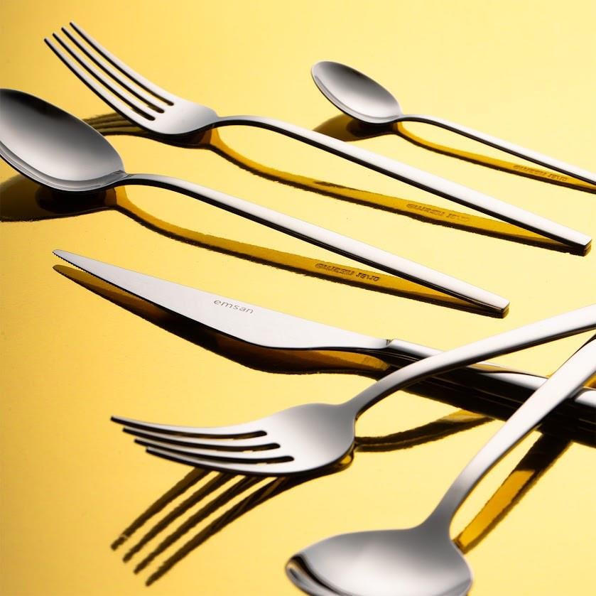 Emsan Evelyn 72 Parça 12 Kişilik Çatal Kaşık Bıçak Takımı Lüks Kutulu