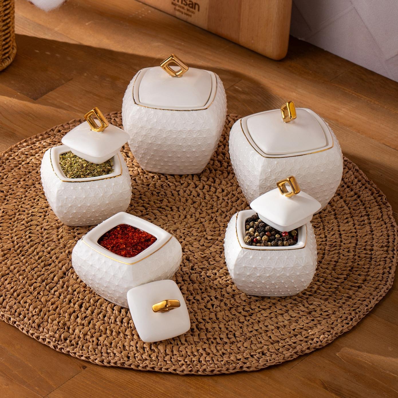 Emsan Flower 5li Baharat Takımı